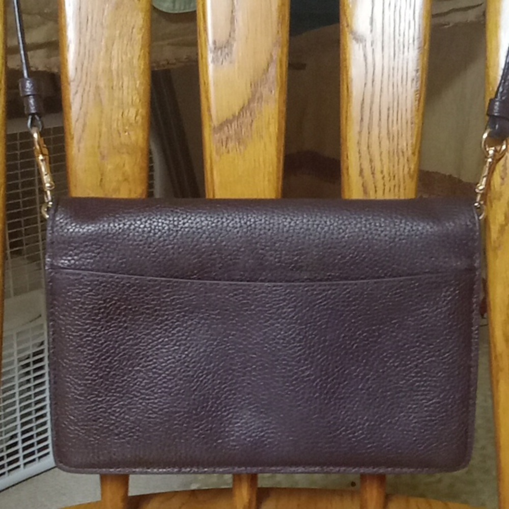 Coach Dark Brown Leather Mini Crossbody Purse - Picture 4 of 9